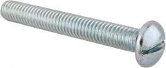 Value Collection - 5/16-18 UNC, 2-1/2" Length Under Head Slotted Drive Machine Screw - Round Head, Alloy Steel, Zinc-Plated Finish, Without Washer - USA Tool & Supply