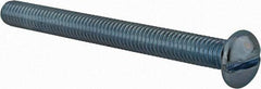 Value Collection - 3/8-16 UNC, 4" Length Under Head Slotted Drive Machine Screw - Round Head, Alloy Steel, Zinc-Plated Finish, Without Washer - USA Tool & Supply