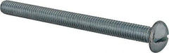 Value Collection - 3/8-16 UNC, 4-1/2" Length Under Head Slotted Drive Machine Screw - Round Head, Alloy Steel, Zinc-Plated Finish, Without Washer - USA Tool & Supply