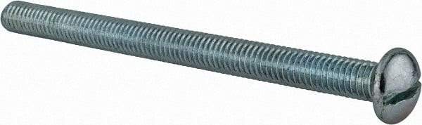 Value Collection - 3/8-16 UNC, 5" Length Under Head Slotted Drive Machine Screw - Round Head, Alloy Steel, Zinc-Plated Finish, Without Washer - USA Tool & Supply