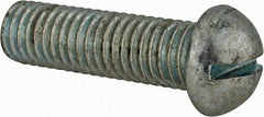 Value Collection - 1/2-13 UNC, 1-3/4" Length Under Head Slotted Drive Machine Screw - Round Head, Grade J82 Steel, Zinc-Plated Finish, Without Washer - USA Tool & Supply