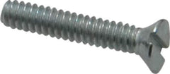 Value Collection - #4-40 UNC, 5/8" OAL Slotted Drive Machine Screw - Flat Head, Grade 2 Steel, Zinc-Plated Finish, Without Washer - USA Tool & Supply