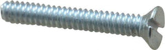 Value Collection - #4-40 UNC, 3/4" OAL Slotted Drive Machine Screw - Flat Head, Grade J82 Steel, Zinc-Plated Finish, Without Washer - USA Tool & Supply
