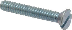 Value Collection - #6-32 UNC, 7/8" OAL Slotted Drive Machine Screw - Flat Head, Grade 2 Steel, Zinc-Plated Finish, Without Washer - USA Tool & Supply