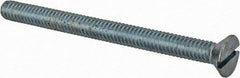 Value Collection - #8-32 UNC, 2" OAL Slotted Drive Machine Screw - Flat Head, Grade 2 Steel, Zinc-Plated Finish, Without Washer - USA Tool & Supply