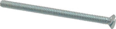 Value Collection - #10-24 UNC, 3" OAL Slotted Drive Machine Screw - Flat Head, Grade 2 Steel, Zinc-Plated Finish, Without Washer - USA Tool & Supply