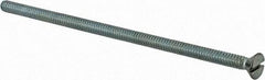 Value Collection - #10-24 UNC, 4-1/2" OAL Slotted Drive Machine Screw - Flat Head, Grade 2 Steel, Zinc-Plated Finish, Without Washer - USA Tool & Supply