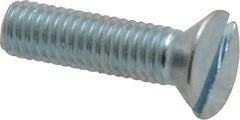 Value Collection - #10-32 UNF, 3/4" OAL Slotted Drive Machine Screw - Flat Head, Grade 2 Steel, Zinc-Plated Finish, Without Washer - USA Tool & Supply
