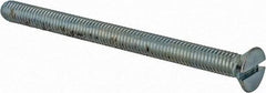 Value Collection - #10-32 UNF, 2-1/2" OAL Slotted Drive Machine Screw - Flat Head, Grade 2 Steel, Zinc-Plated Finish, Without Washer - USA Tool & Supply
