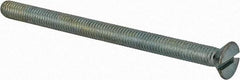 Value Collection - #10-32 UNF, 2-3/4" OAL Slotted Drive Machine Screw - Flat Head, Grade 2 Steel, Zinc-Plated Finish, Without Washer - USA Tool & Supply