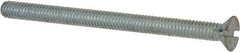Value Collection - #12-24 UNC, 3" OAL Slotted Drive Machine Screw - Flat Head, Grade J82 Steel, Zinc-Plated Finish, Without Washer - USA Tool & Supply