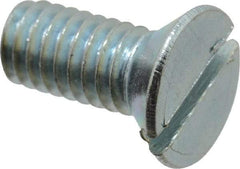Value Collection - 5/16-18 UNC, 3/4" OAL Slotted Drive Machine Screw - Flat Head, Grade 2 Steel, Zinc-Plated Finish, Without Washer - USA Tool & Supply