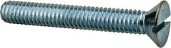 Value Collection - 5/16-18 UNC, 2-1/4" OAL Slotted Drive Machine Screw - Flat Head, Grade 2 Steel, Zinc-Plated Finish, Without Washer - USA Tool & Supply
