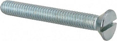 Value Collection - 5/16-18 UNC, 2-1/2" OAL Slotted Drive Machine Screw - Flat Head, Grade 2 Steel, Zinc-Plated Finish, Without Washer - USA Tool & Supply