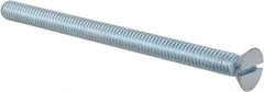 Value Collection - 5/16-18 UNC, 4-1/2" OAL Slotted Drive Machine Screw - Flat Head, Grade J82 Steel, Zinc-Plated Finish, Without Washer - USA Tool & Supply