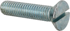 Value Collection - 3/8-16 UNC, 1-3/4" OAL Slotted Drive Machine Screw - Flat Head, Grade 2 Steel, Zinc-Plated Finish, Without Washer - USA Tool & Supply