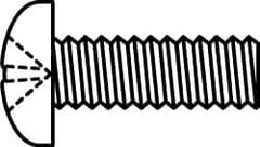 Value Collection - 1/4-20 UNC, 5" Length Under Head Phillips Drive Machine Screw - Pan Head, Grade J82 Steel, Zinc-Plated Finish, Without Washer - USA Tool & Supply