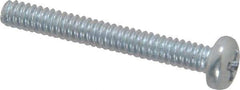 Value Collection - #4-40 UNC, 7/8" Length Under Head Phillips Drive Machine Screw - Pan Head, Grade 2 Steel, Zinc-Plated Finish, Without Washer - USA Tool & Supply