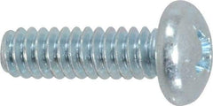 Value Collection - #10-24 UNC, 5/8" Length Under Head Phillips Drive Machine Screw - Pan Head, Grade 2 Steel, Zinc-Plated Finish, Without Washer - USA Tool & Supply