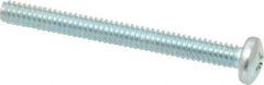 Value Collection - #10-24 UNC, 2" Length Under Head Phillips Drive Machine Screw - Pan Head, Grade 2 Steel, Zinc-Plated Finish, Without Washer - USA Tool & Supply