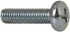 Value Collection - #10-32 UNF, 3/4" Length Under Head Phillips Drive Machine Screw - Pan Head, Grade 2 Steel, Zinc-Plated Finish, Without Washer - USA Tool & Supply