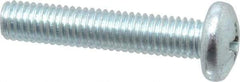 Value Collection - #10-32 UNF, 1" Length Under Head Phillips Drive Machine Screw - Pan Head, Grade 2 Steel, Zinc-Plated Finish, Without Washer - USA Tool & Supply