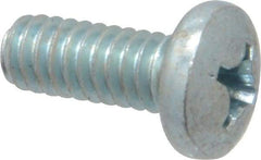 Value Collection - 1/4-20 UNC, 5/8" Length Under Head Phillips Drive Machine Screw - Pan Head, Grade 2 Steel, Zinc-Plated Finish, Without Washer - USA Tool & Supply