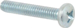 Value Collection - 1/4-20 UNC, 1-1/2" Length Under Head Phillips Drive Machine Screw - Pan Head, Grade 2 Steel, Zinc-Plated Finish, Without Washer - USA Tool & Supply