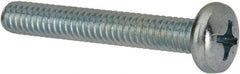 Value Collection - 1/4-20 UNC, 1-3/4" Length Under Head Phillips Drive Machine Screw - Pan Head, Grade 2 Steel, Zinc-Plated Finish, Without Washer - USA Tool & Supply
