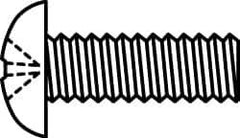 Value Collection - #5-40 UNC, 5/8" Length Under Head Phillips Drive Machine Screw - Round Head, Grade J82 Steel, Zinc-Plated Finish, Without Washer - USA Tool & Supply
