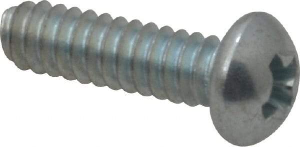 Value Collection - #4-40 UNC, 3/8" Length Under Head Phillips Drive Machine Screw - Round Head, Grade 2 Steel, Zinc-Plated Finish, Without Washer - USA Tool & Supply