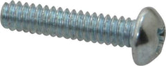 Value Collection - #4-40 UNC, 1/2" Length Under Head Phillips Drive Machine Screw - Round Head, Grade 2 Steel, Zinc-Plated Finish, Without Washer - USA Tool & Supply