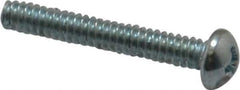 Value Collection - #4-40 UNC, 3/4" Length Under Head Phillips Drive Machine Screw - Round Head, Grade 2 Steel, Zinc-Plated Finish, Without Washer - USA Tool & Supply