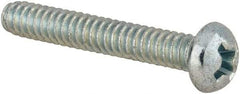 Value Collection - #6-32 UNC, 7/8" Length Under Head Phillips Drive Machine Screw - Round Head, Grade 2 Steel, Zinc-Plated Finish, Without Washer - USA Tool & Supply