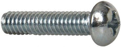 Value Collection - #8-32 UNC, 3/4" Length Under Head Phillips Drive Machine Screw - Round Head, Grade 2 Steel, Zinc-Plated Finish, Without Washer - USA Tool & Supply