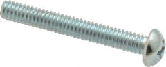 Value Collection - #8-32 UNC, 1-1/4" Length Under Head Phillips Drive Machine Screw - Round Head, Grade 2 Steel, Zinc-Plated Finish, Without Washer - USA Tool & Supply