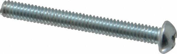 Value Collection - #8-32 UNC, 1-1/2" Length Under Head Phillips Drive Machine Screw - Round Head, Grade 2 Steel, Zinc-Plated Finish, Without Washer - USA Tool & Supply