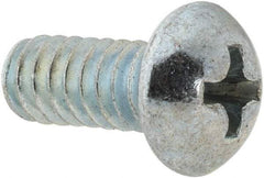 Value Collection - #10-24 UNC, 7/16" Length Under Head Phillips Drive Machine Screw - Round Head, Grade 2 Steel, Zinc-Plated Finish, Without Washer - USA Tool & Supply