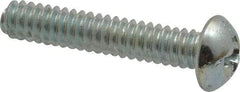Value Collection - #10-24 UNC, 1" Length Under Head Phillips Drive Machine Screw - Round Head, Grade 2 Steel, Zinc-Plated Finish, Without Washer - USA Tool & Supply