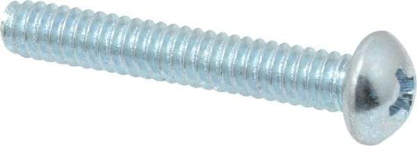 Value Collection - #10-24 UNC, 1-1/4" Length Under Head Phillips Drive Machine Screw - Round Head, Grade 2 Steel, Zinc-Plated Finish, Without Washer - USA Tool & Supply