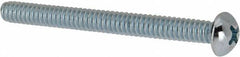 Value Collection - #10-24 UNC, 2" Length Under Head Phillips Drive Machine Screw - Round Head, Grade 2 Steel, Zinc-Plated Finish, Without Washer - USA Tool & Supply