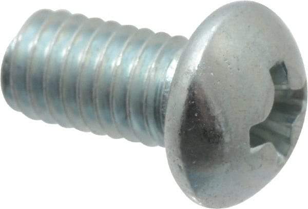 Value Collection - #10-32 UNF, 3/8" Length Under Head Phillips Drive Machine Screw - Round Head, Grade 2 Steel, Zinc-Plated Finish, Without Washer - USA Tool & Supply