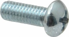 Value Collection - #10-32 UNF, 1/2" Length Under Head Phillips Drive Machine Screw - Round Head, Grade 2 Steel, Zinc-Plated Finish, Without Washer - USA Tool & Supply