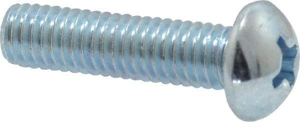 Value Collection - #10-32 UNF, 3/4" Length Under Head Phillips Drive Machine Screw - Round Head, Grade 2 Steel, Zinc-Plated Finish, Without Washer - USA Tool & Supply