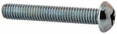 Value Collection - #10-32 UNF, 1-1/4" Length Under Head Phillips Drive Machine Screw - Round Head, Grade 2 Steel, Zinc-Plated Finish, Without Washer - USA Tool & Supply