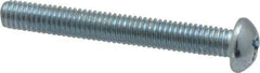 Value Collection - #10-32 UNF, 1-1/2" Length Under Head Phillips Drive Machine Screw - Round Head, Grade 2 Steel, Zinc-Plated Finish, Without Washer - USA Tool & Supply