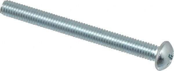 Value Collection - #10-32 UNF, 2" Length Under Head Phillips Drive Machine Screw - Round Head, Grade 2 Steel, Zinc-Plated Finish, Without Washer - USA Tool & Supply