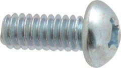 Value Collection - 1/4-20 UNC, 5/8" Length Under Head Phillips Drive Machine Screw - Round Head, Grade 2 Steel, Zinc-Plated Finish, Without Washer - USA Tool & Supply