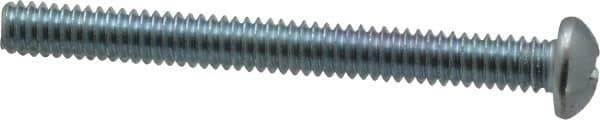 Value Collection - 1/4-20 UNC, 2-1/2" Length Under Head Phillips Drive Machine Screw - Round Head, Grade 2 Steel, Zinc-Plated Finish, Without Washer - USA Tool & Supply
