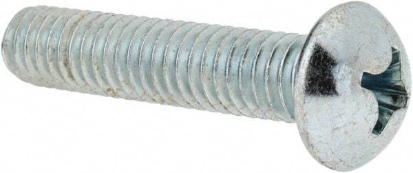 Value Collection - 5/16-18 UNC, 1-1/2" Length Under Head Phillips Drive Machine Screw - Round Head, Grade 2 Steel, Zinc-Plated Finish, Without Washer - USA Tool & Supply